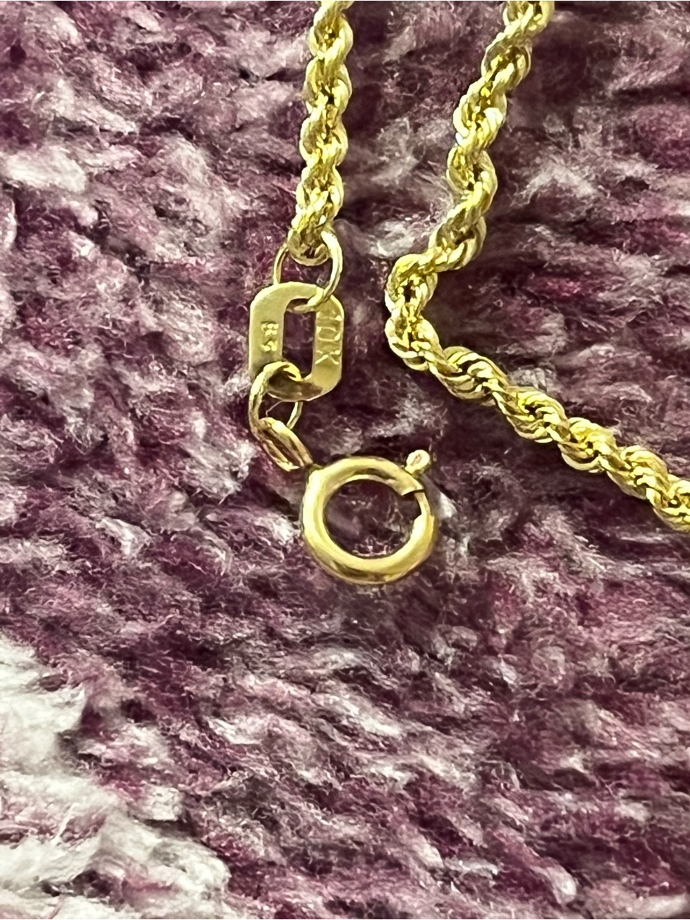 Gold Rope Chain Necklace - Women Jewelry 18”
